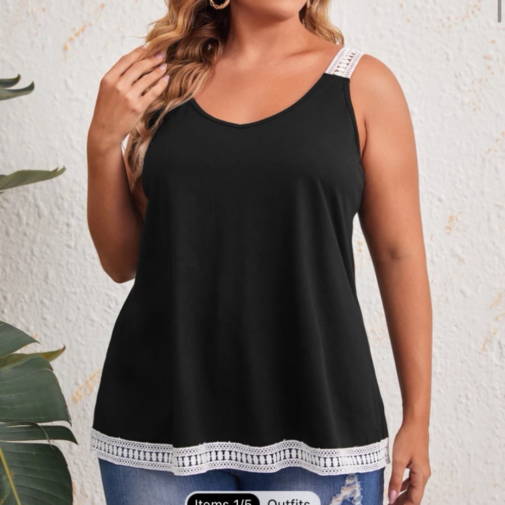 Lace trim cami